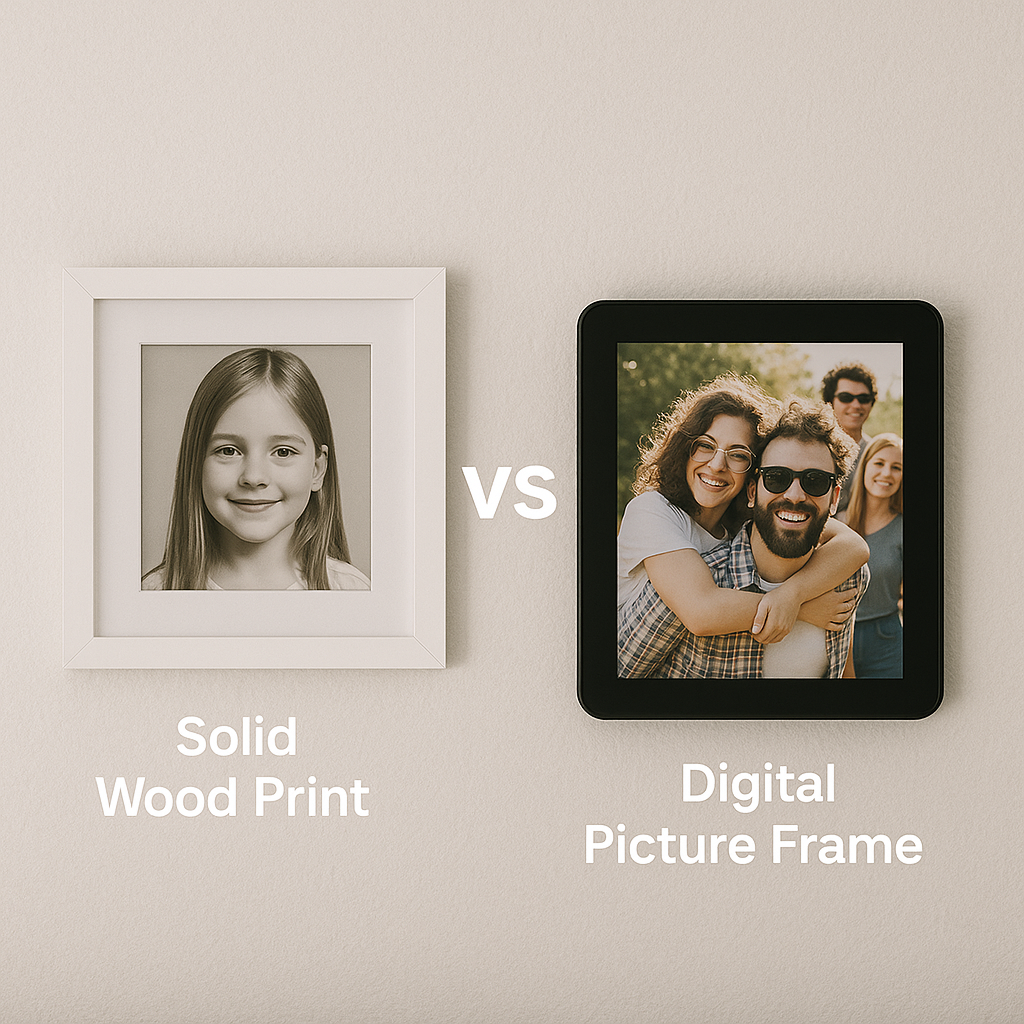 Digital Picture Frame vs Solid Wood Prints: Which One Tells Your Story Better?